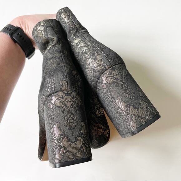 Marc Fisher Gold Black Lace Ankle Boot - Picture 6 of 8